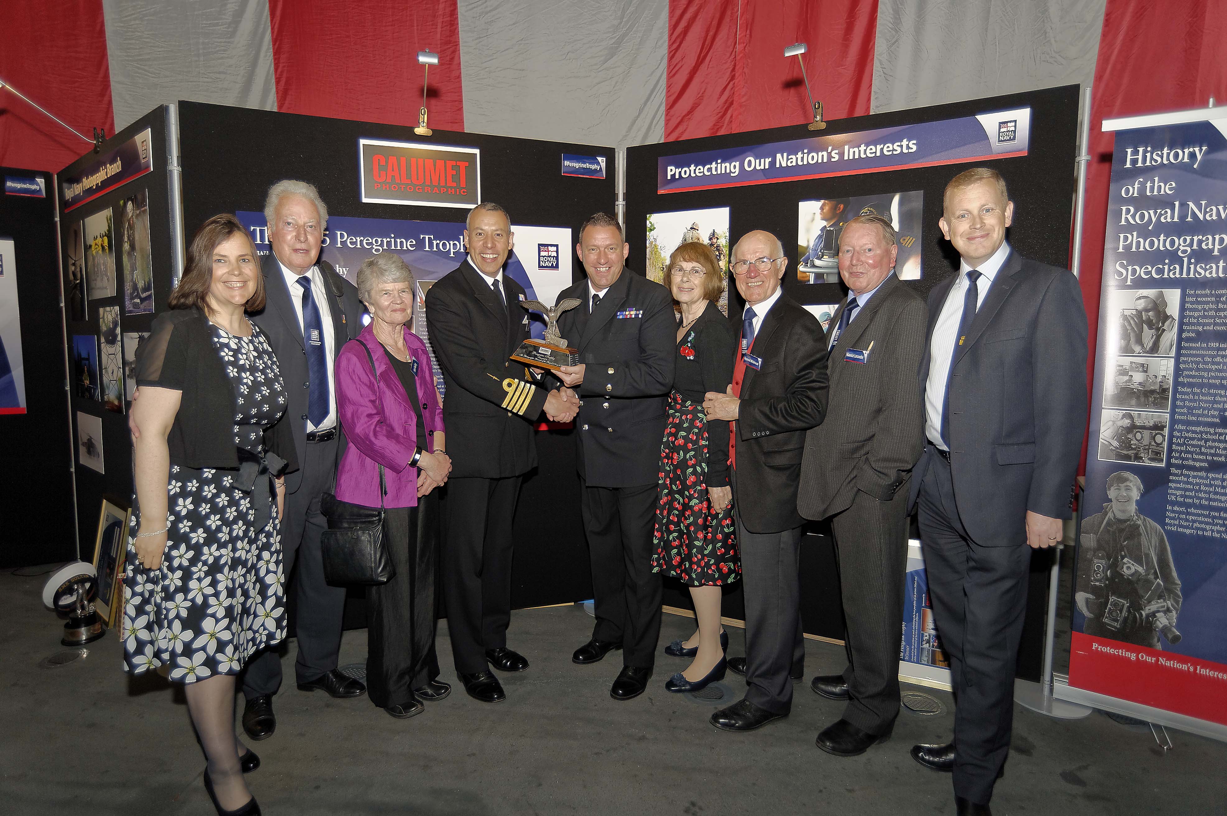 The Captain Of The Royal Navy's Media Department, with Ceremony Guests